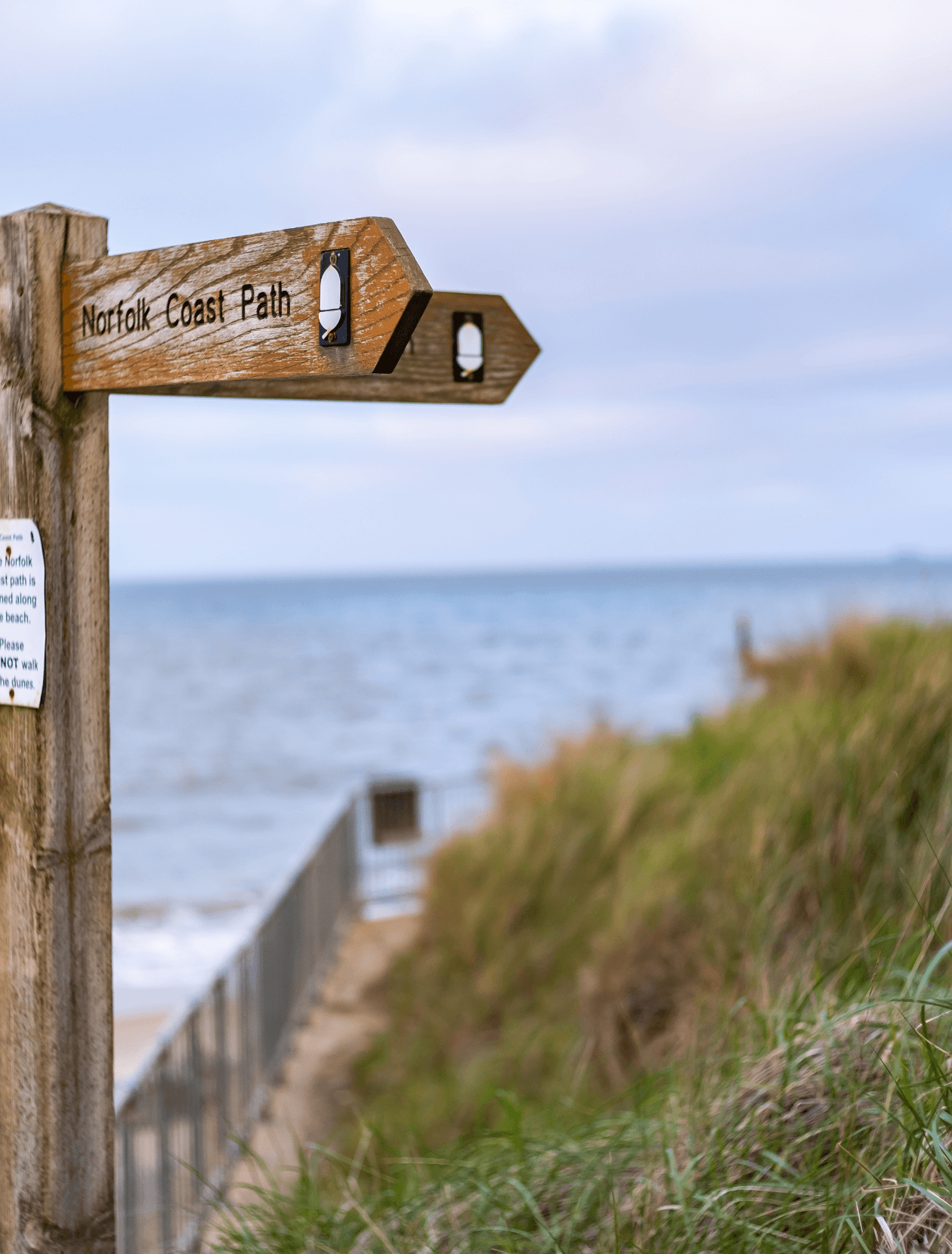 Norfolk coast path sign